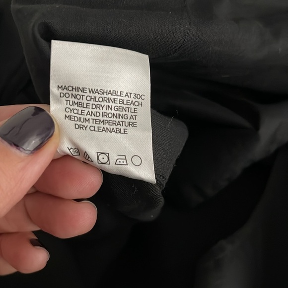 The Reset R Label Slouchy Trouser Pleated Lyocell Black Women's Size XLarge - Picture 7 of 7